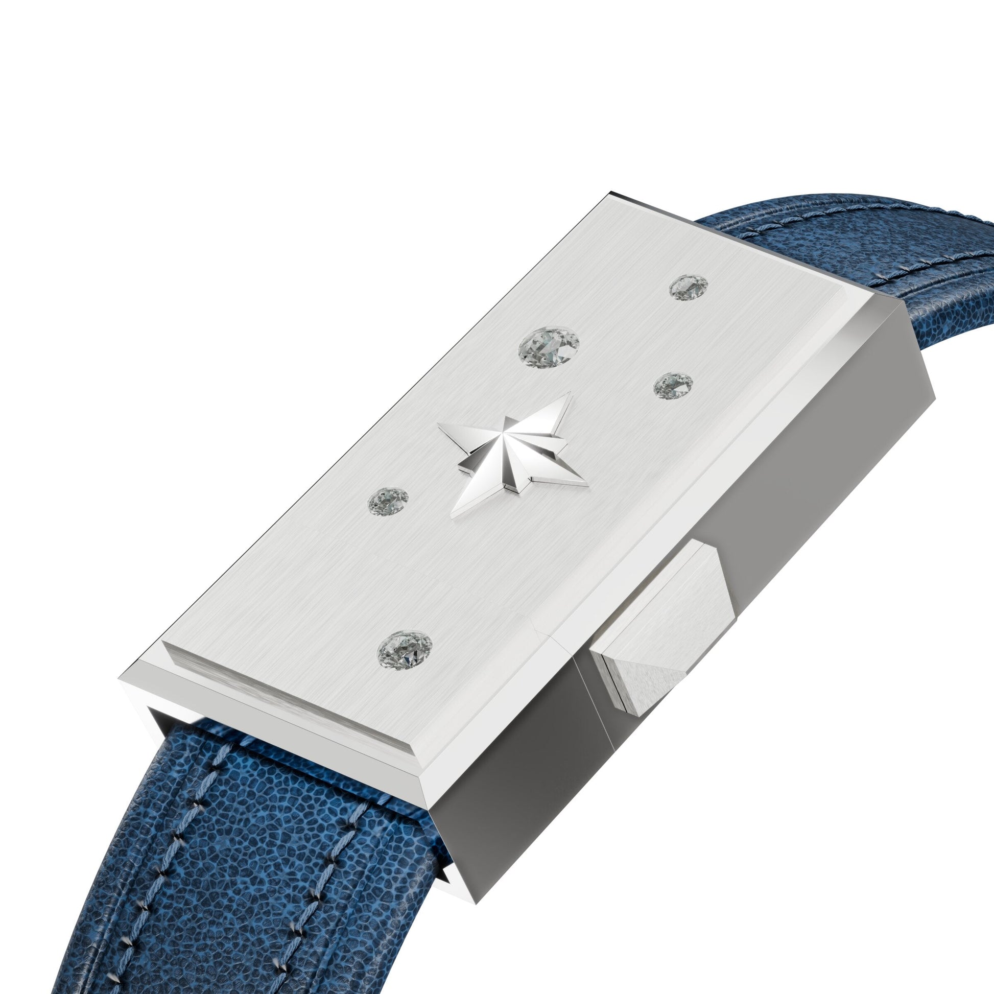 WZN Celeste Blue with White Gold hardware
