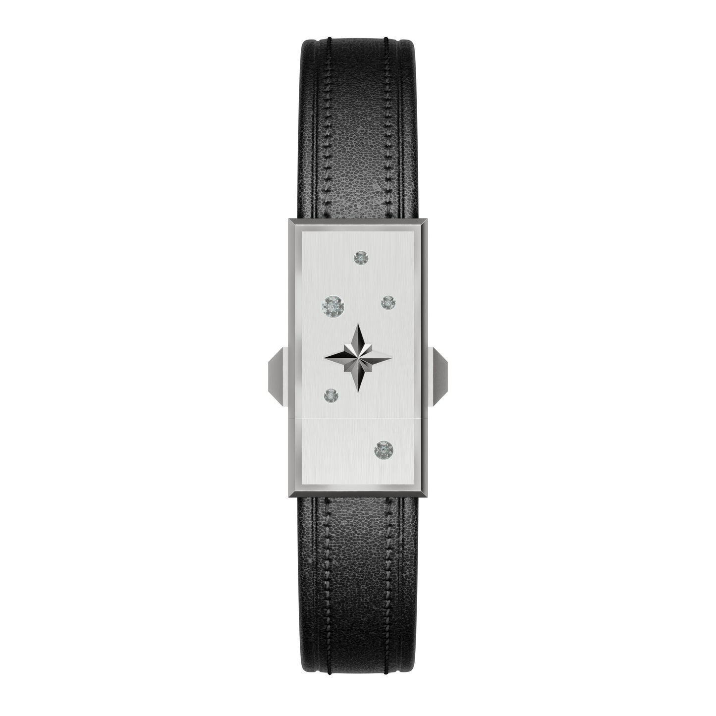 WZN Celeste Black with White Gold hardware