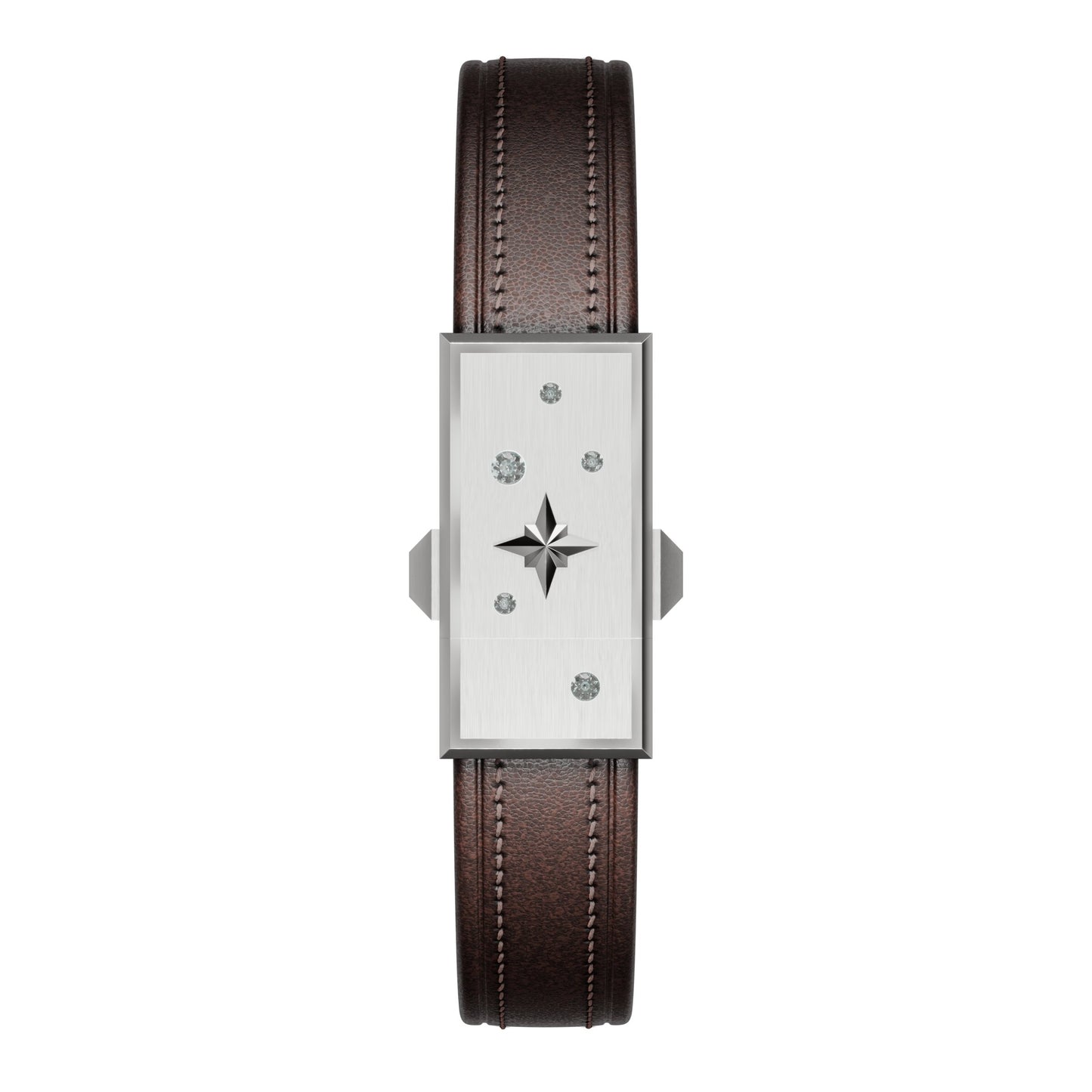 WZN Celeste Brown with White Gold hardware
