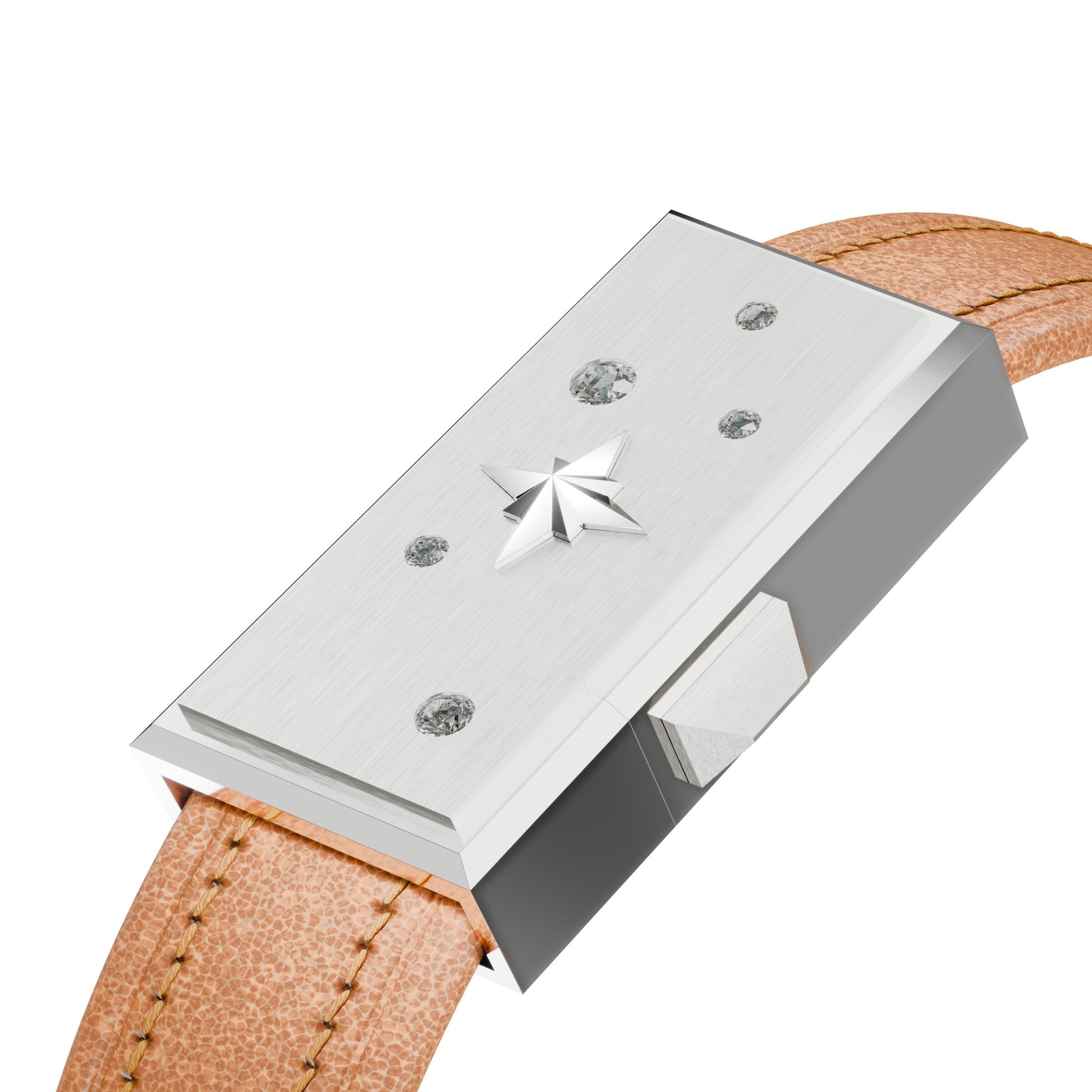 WZN Celeste Tan with White Gold hardware