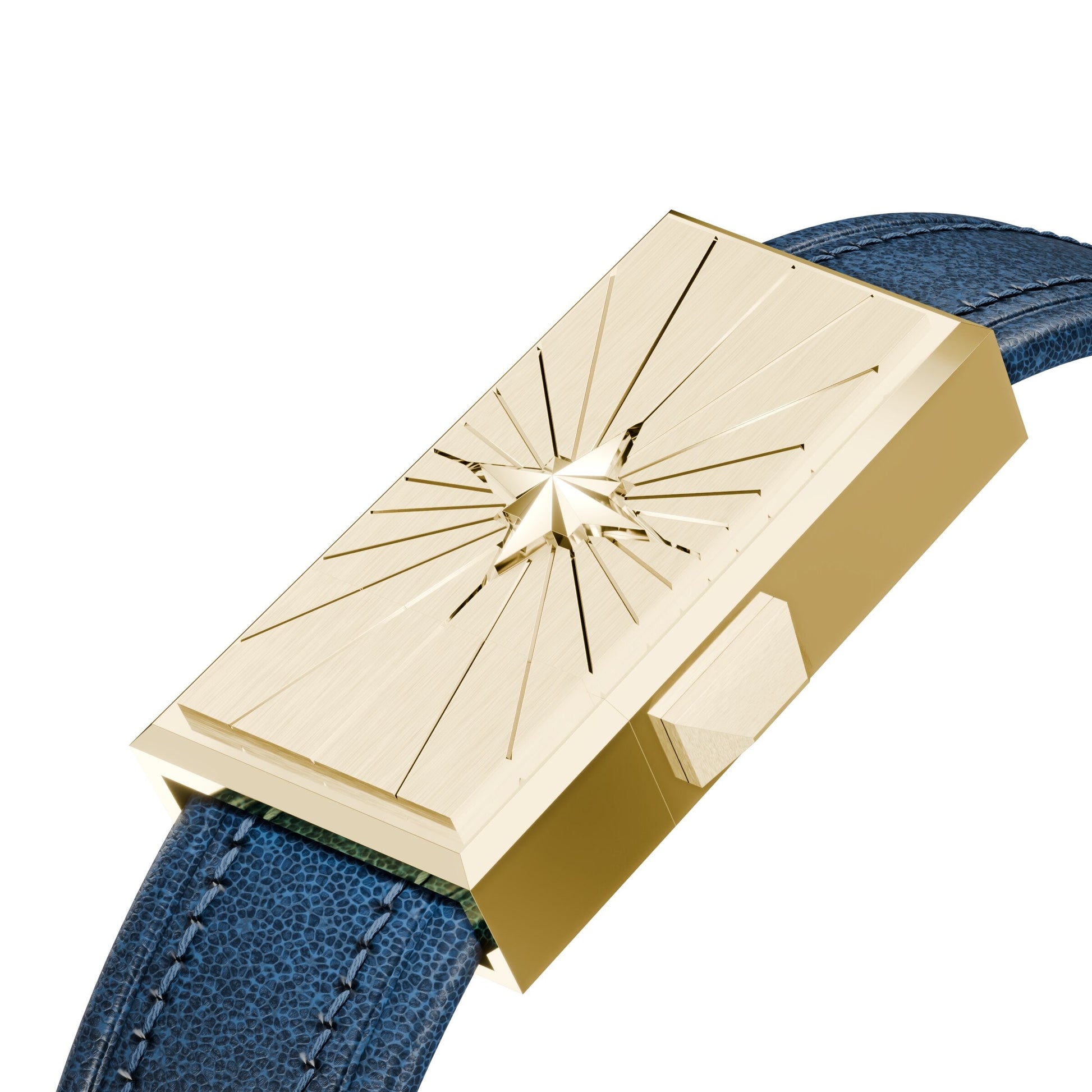 WZN Soliel Blue with Yellow Gold hardware