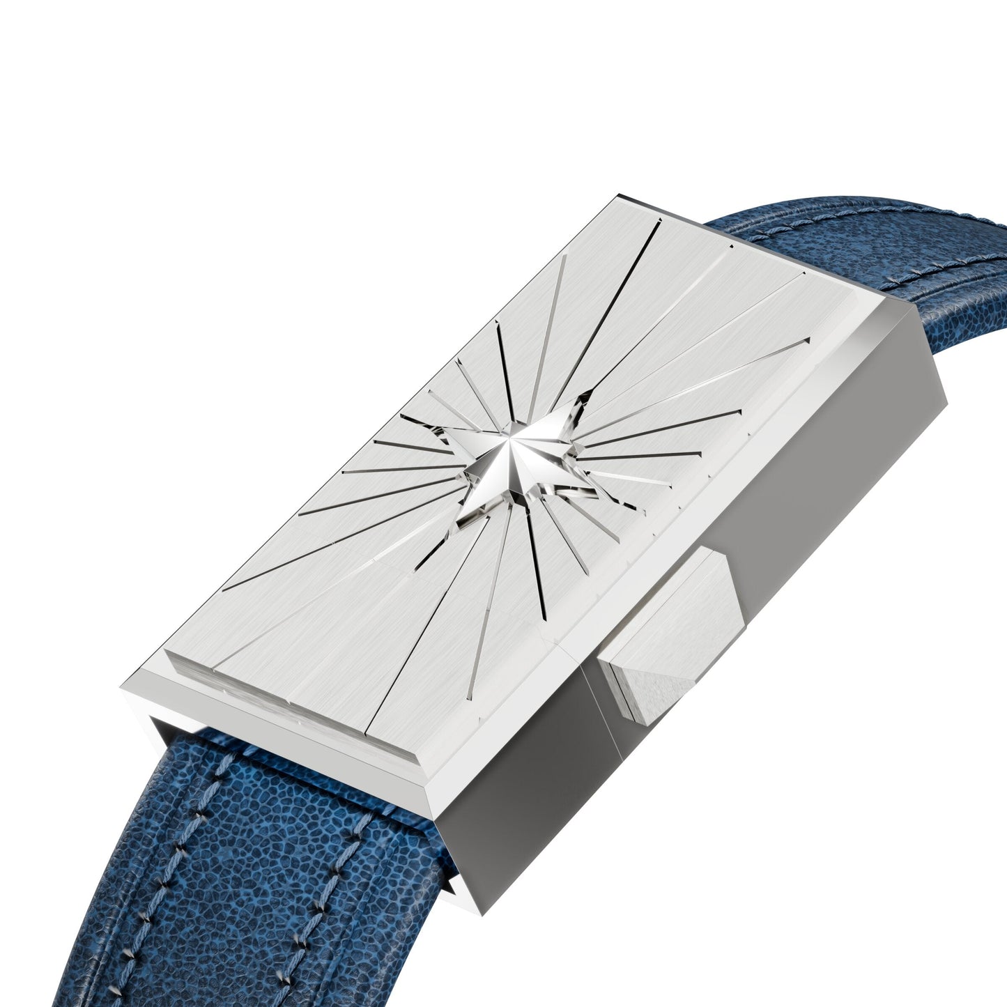 WZN Soliel Blue with White Gold hardware