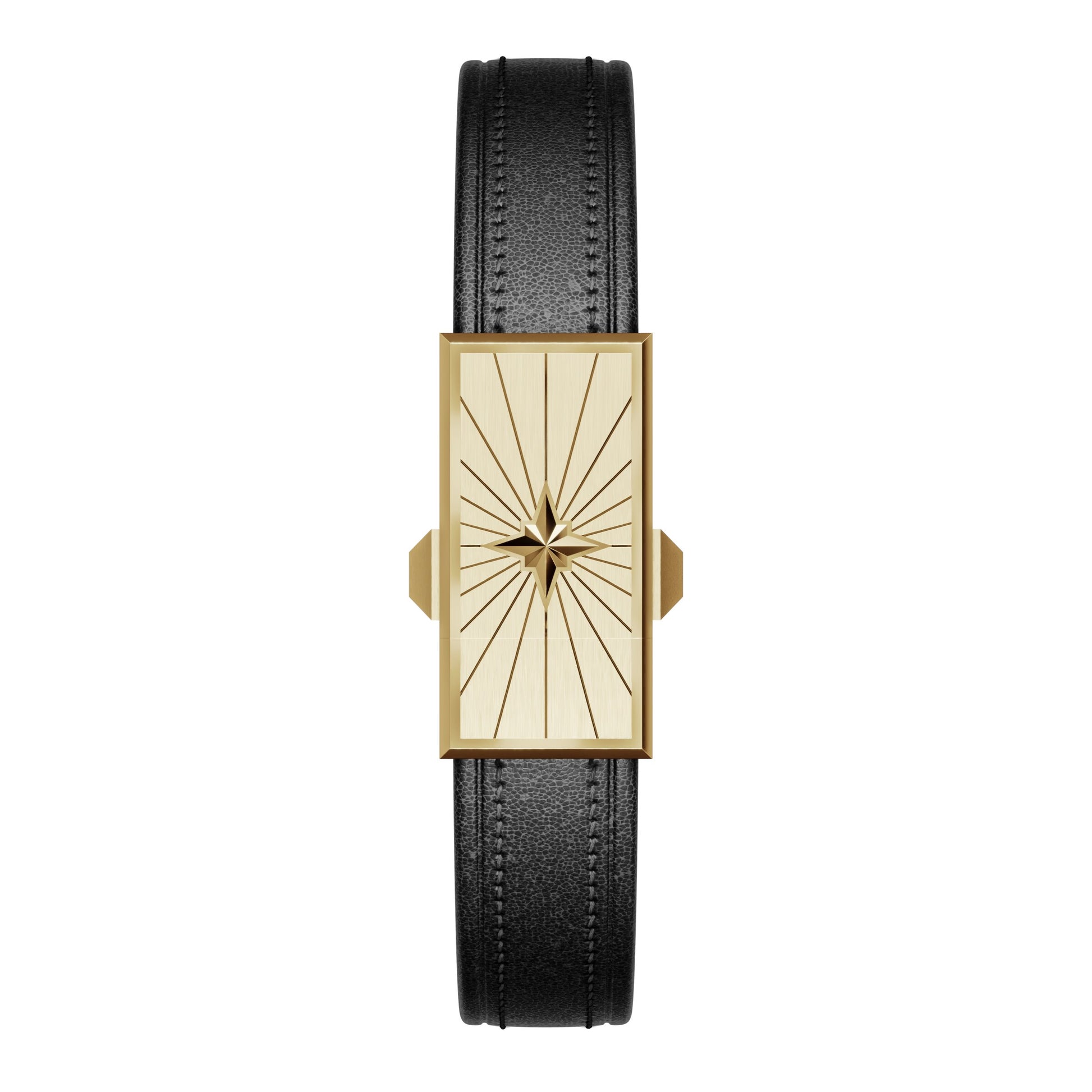 WZN Soliel Black with Yellow Gold hardware