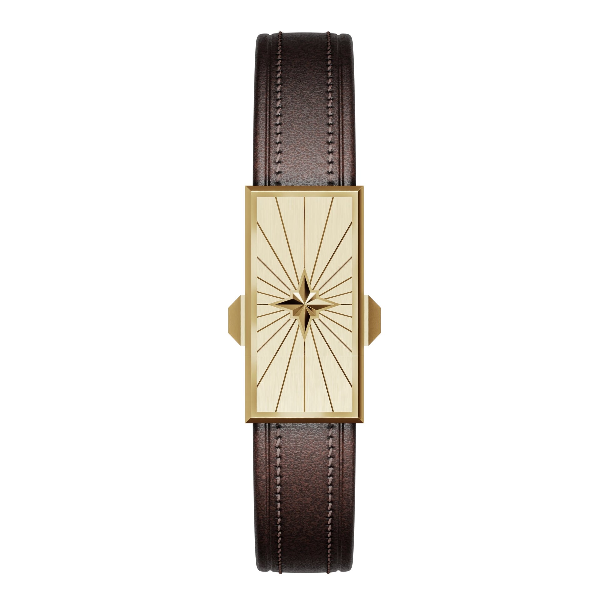 WZN Soliel Brown with Yellow Gold hardware