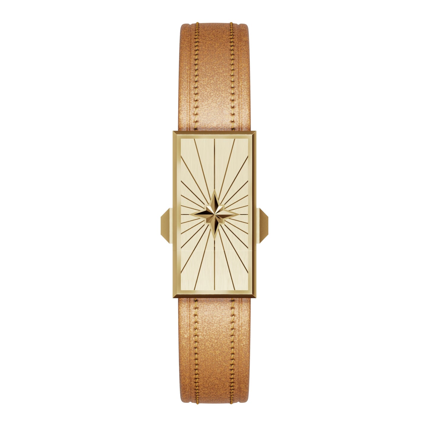 WZN Soliel Tan with Yellow Gold hardware