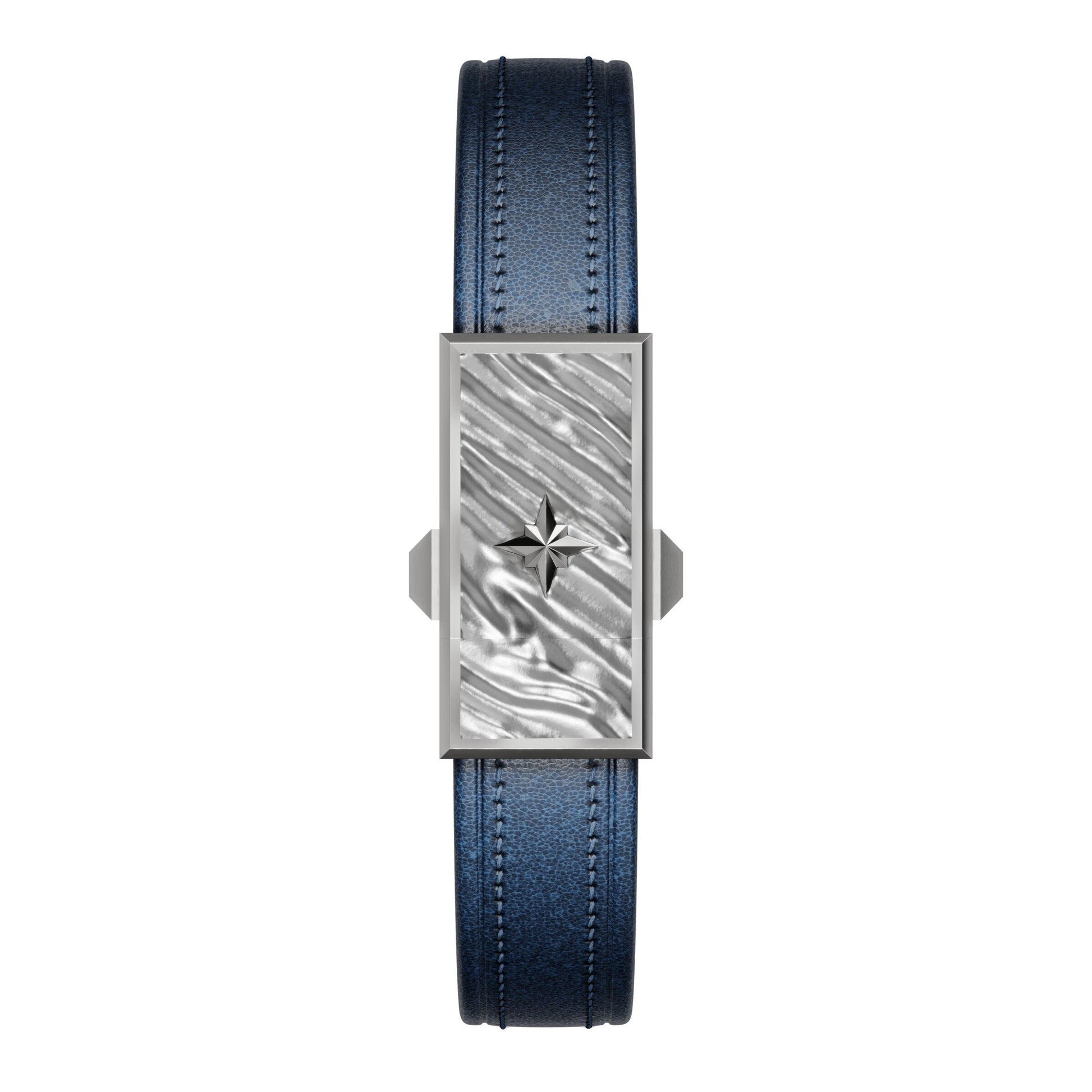 WZN Currents Blue with White Gold hardware