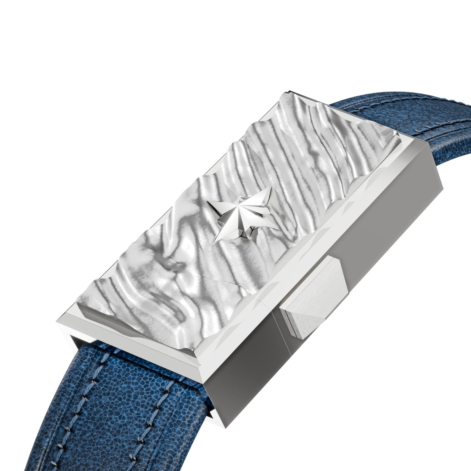 WZN Currents Blue with White Gold hardware