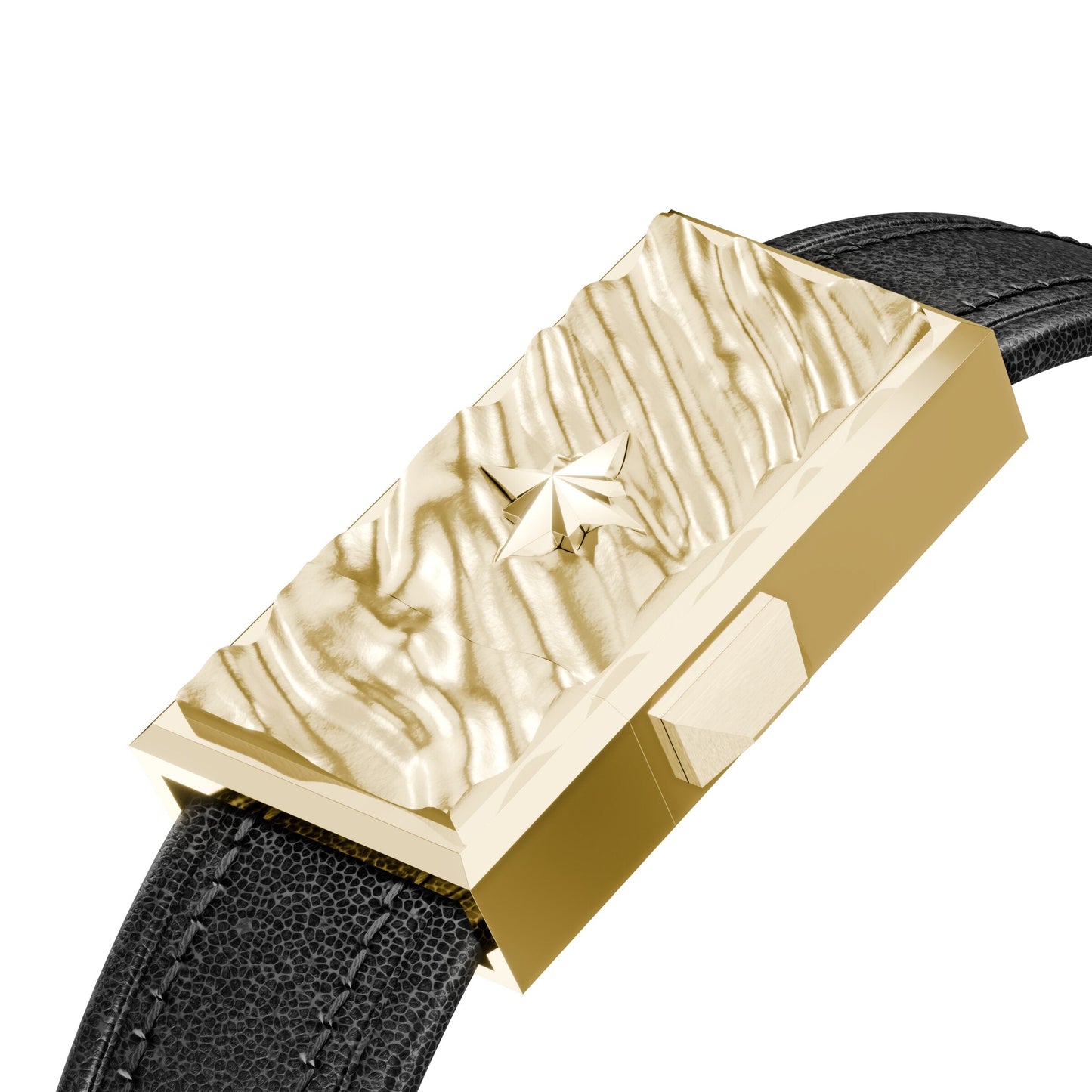 WZN Currents Black with Yellow Gold hardware