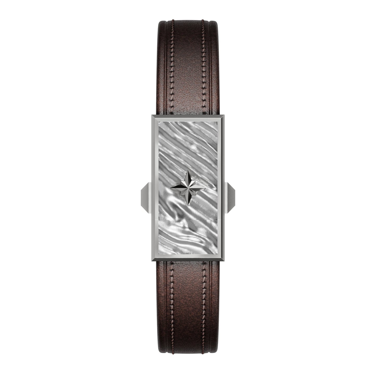 WZN Currents Brown with White Gold hardware