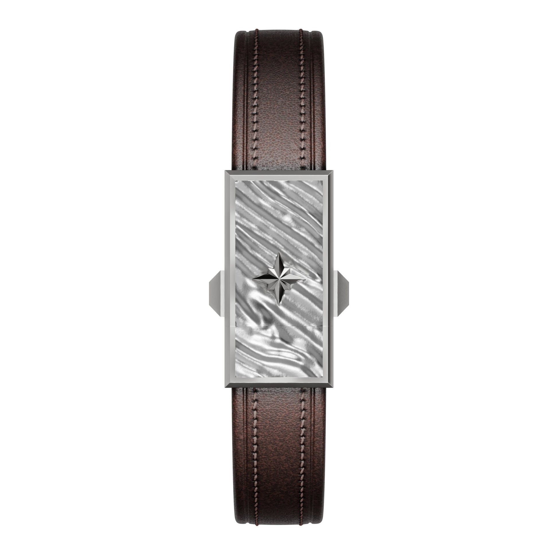 WZN Currents Brown with White Gold hardware