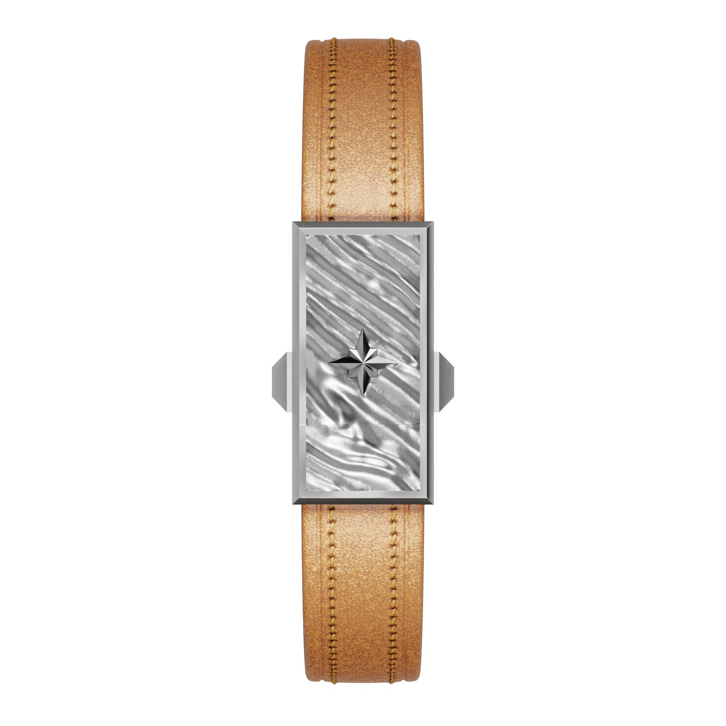 WZN Currents Tan with White Gold hardware
