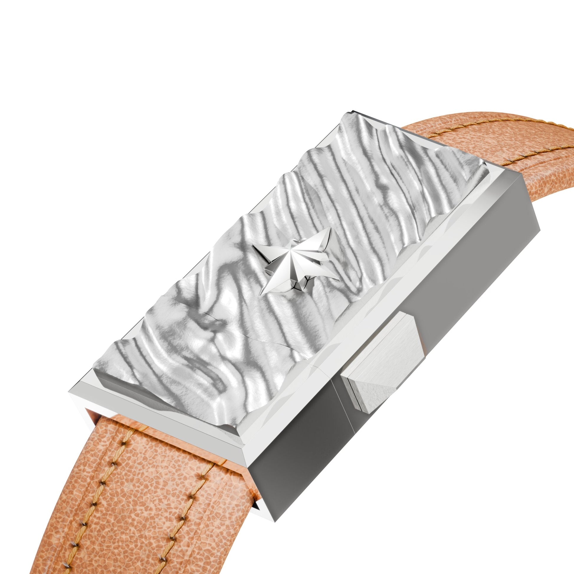 WZN Currents Tan with White Gold hardware
